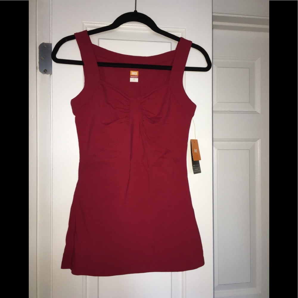 Lucy tank top, red, size XS, New With Tags